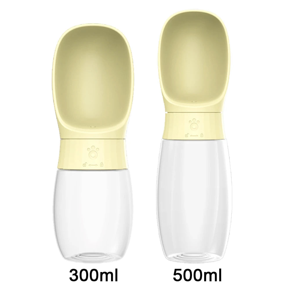 Tragbare Hunde-Trinkflasche mit integriertem Napf – 500ml – 300ml - Auslaufsicher & BPA-frei