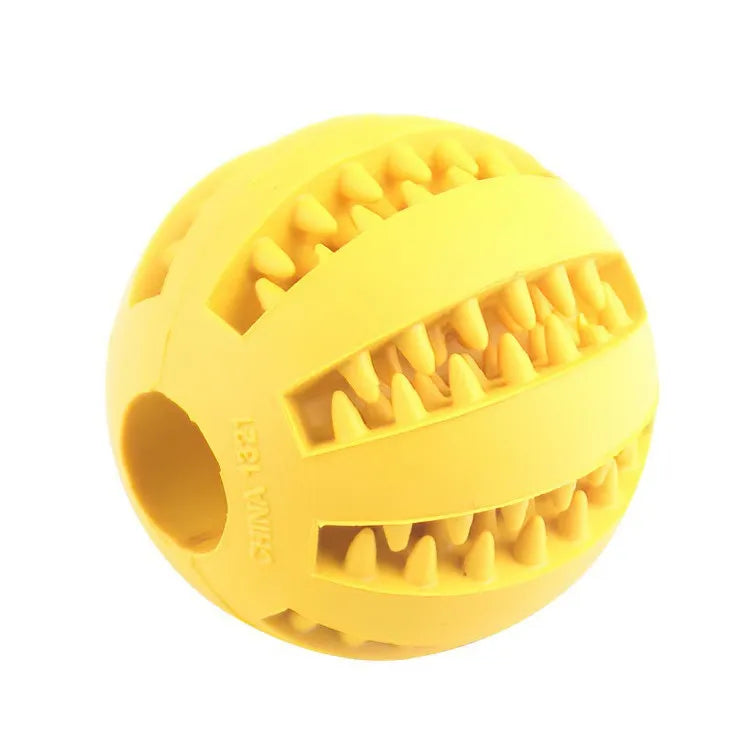 🐶🐱 Spielball aus Gummi – Bissfestes Intelligenzspielzeug mit Leckerli-Spender & Zahnpflege