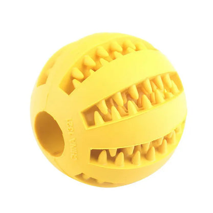 🐶🐱 Spielball aus Gummi – Bissfestes Intelligenzspielzeug mit Leckerli-Spender & Zahnpflege