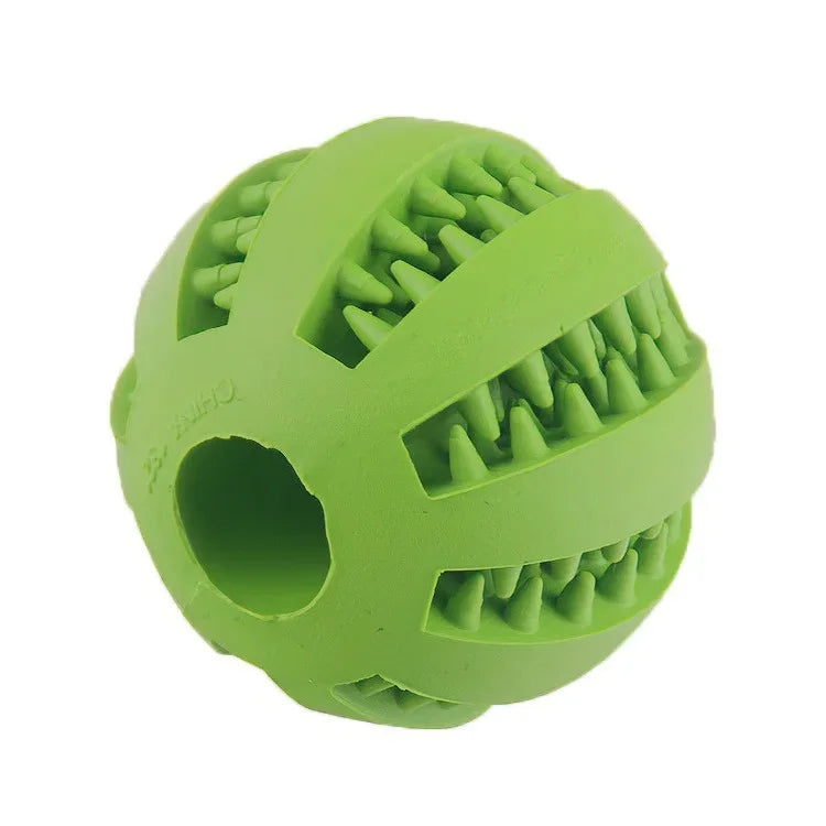 🐶🐱 Spielball aus Gummi – Bissfestes Intelligenzspielzeug mit Leckerli-Spender & Zahnpflege