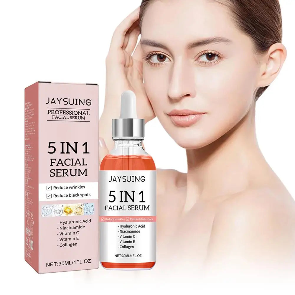 5-in-1 Premium Gesichtsserum – Vitamin C, Hyaluron & Retinol – Anti-Aging & Glow (30ml)