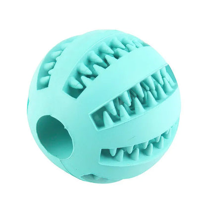 🐶🐱 Spielball aus Gummi – Bissfestes Intelligenzspielzeug mit Leckerli-Spender & Zahnpflege