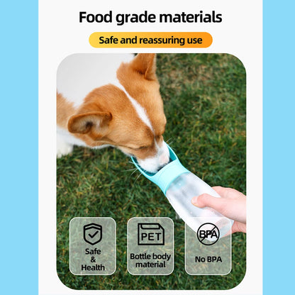Tragbare Hunde-Trinkflasche mit integriertem Napf – 500ml – 300ml - Auslaufsicher & BPA-frei