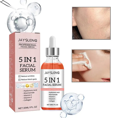 5-in-1 Premium Gesichtsserum – Vitamin C, Hyaluron & Retinol – Anti-Aging & Glow (30ml)